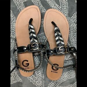 G by guess lally2 braided thong sandals